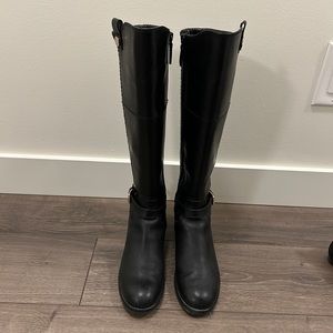 Knee-high black boots